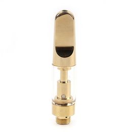 Gouden TH205 keramische glazen vape-cartridges 0,5 ml 0,8 ml 1,0 ml 510 draad lege gouden karren verpakt in schuim