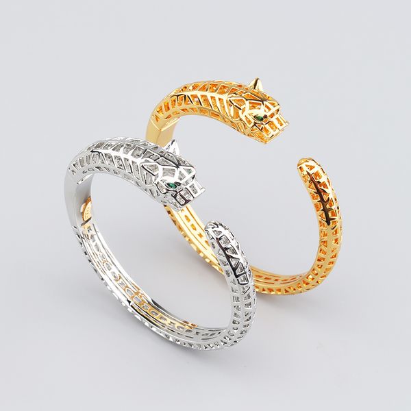 couple d'or diamant léopard de luxe femmes bracelets bracelets designers bijoux de haute qualité unisexe de mode fête de Noël cadeaux de mariage les amoureux d'anniversaire ensemble