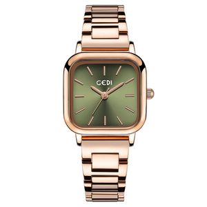 Gold Watch Fashion Women Watchs en acier inoxydable carré Automatic Watch Ladies Watch