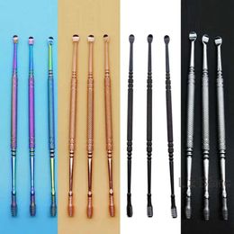 Gouden Wax Sundries Metal Pickers Spiral Sier Pick Waxes Remover Curette Ears Cleanere lepel Dubbele eindverzorging Schoongereedschap TH1078 ES S S