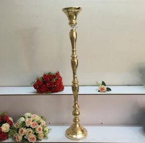 Support de décoration d'allée de pièce maîtresse de mariage en or, support de fleurs grand et grand pour la décoration de table de mariage best0081
