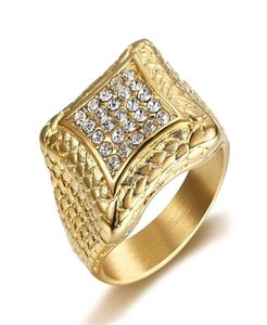 Goud Wit goud zilver tone volledige zirkoon diamanten Ringen voor mannen titanium roestvrij staal grote anillo coole sieraden party accessoire9504158