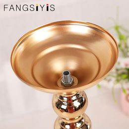 Goud Wit Silver Silver Flower Rack Road Lead Wedding Decor Holders MetalcandLestick Flower Stand Vase Tafel Middelpunt Evenement