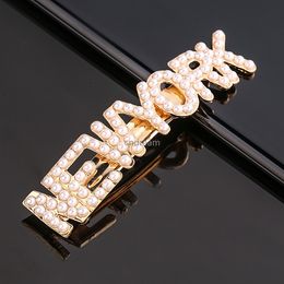 Gold Wolrd City London NewYork Paris Milan Hair Clip Hairdress Pearl Bronettes Clips Bobby Pin voor vrouwen Kinderen Fashion Jewelry Will en Sandy