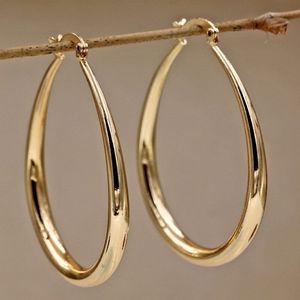 Goud vrouwen oorbellen mode gladde hoepel oorbel voor vrouwen verloving bruiloft sieraden cadeau