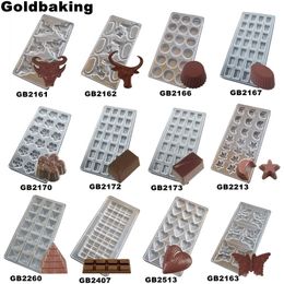 Goldbaking Chocolate Mold Polycarbonaat 12 Design voor Option Moon Star Mold Diy Y200612
