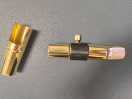 Boquilla de saxofón barítono dorado Latón chapado en oro accesorios de boquilla barítono de alta calidad tono de calidad profesional