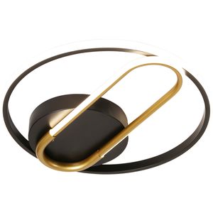 Plafonnier rond noir doré abat-jour en silicone nordique minimaliste mode chambre étude cuisine allée en aluminium plafonniers