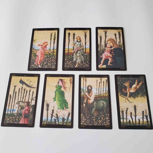 Golden Botticelli Tarot 12*7 cm Engelse editie bordspel Mysterieuze familiefeestkaarten Black Friday T4K1