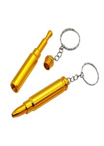 Forme de balle dorée avec porte-clés embouts de tuyaux en métal accessoire de nettoyage 69mm fumer tabac à pipe broyeur de cigarettes un frappeur Bat3384752