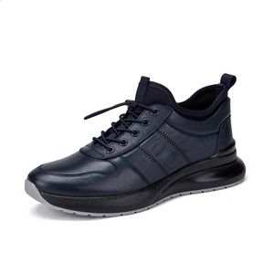 GOUDEN KAMEEL Luxe herenschoenen Casual Zwarte Mannelijke Sneakers Ademende Lederen Schoenen voor Mannen Herfst Mode Business 240118