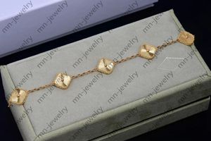 Gouden autobloem Lucky Four Leaf Clover ketting en armband.Valentijnsdag bruiloft bruids klassieke ketting, armband ontwerper dames sieraden