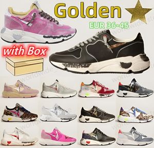 Chaussures décontractées dorées Sneakers de créateurs Femmes Low Golden Good Sneakers Superstar Dirty Super Star White Rose Green B30 Ball Star Trainers B22 Chaussures extérieures 36-45