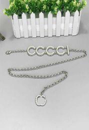 Golden Chains Belts for Women Designer Taillband Gurte Silver Taille Belt Luxury Letter Girls Diamond Pearl Chain Ceintures Belt ME8742541