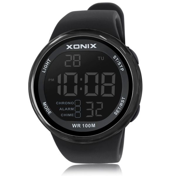 Golden Classic Fashion Luxury Sports Watch Alarm Countdown LED Digital Diving Swimming Hardlex Mirror Sumanble Wristwatch GJA