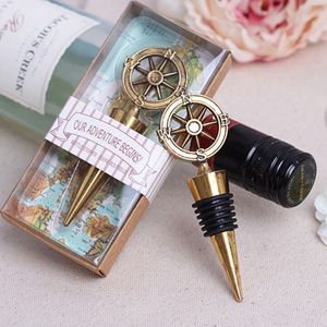 Golden Compass Wine Stop Bruiloft Gunsten en Geschenken Wijnfles Opener Stop Bar Gereedschap Souvenirs voor Party Jup