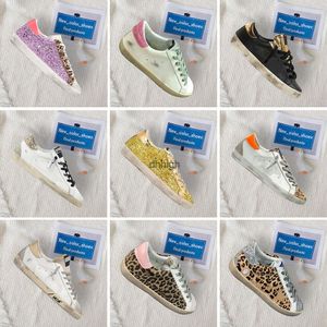 Golden Designer Sneakers Luxurys Mandis Oerbe Casual Shoes Cuir Italie Dirty Old Shoe Marque Femmes Men Super-Star Ball Star Trainers