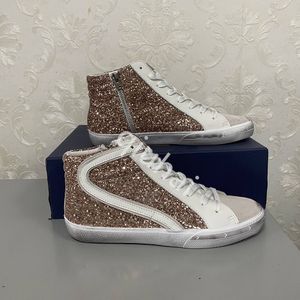 Golden Do-Old Designer Dirty New Shoe Italian Deluxe Brand Sneaker avec Classic Leather Glitter Sparkle Man Femmes Mid Star High Top Style 980