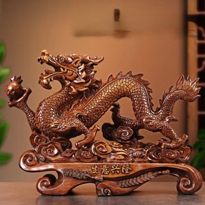Golden Dragon Grote ornamenten om rijkdom aan te trekken wanneer een gelukkige woonkamerwinkel huisverwarming opening cadeau ambachten ornamenten 240407