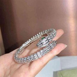Bracelet serpent doré pour femmes, perceuse complète, personnalité, tendance, cadeau de fête dansante scintillante, 210918229m
