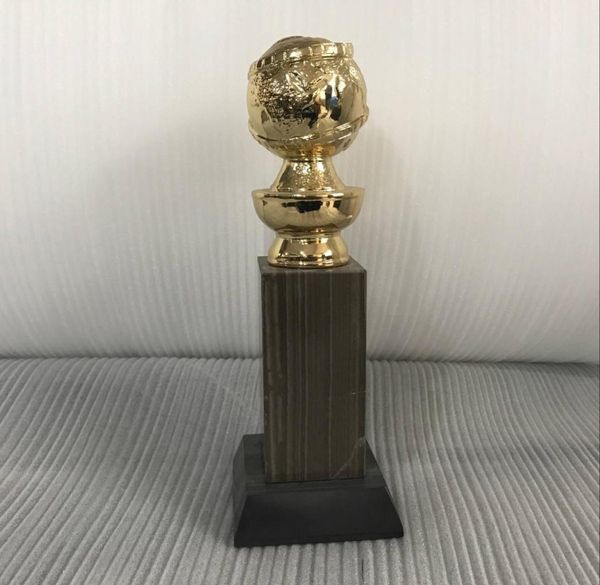 Trofeo del Premio Globo de Oro de 10 pulgadas con el logotipo de HFPA estampado en oro 26 cm de alto color dorado buen Golden Globe8213090