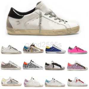 Sneakers Super Star Sneakers Metallic Freizeitschuhe Klassisch Do-old Dirty Shoe Schlangenhaut Absatz Wildleder Creme Sohle Damen Herren Weiß