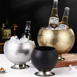 Golden Ice Backet Creative Whisky Beer Ice Bucket Bar Bar outils de vin de vin de vin de vin portable de bière portable Coide à vin Plateau de glace 240327