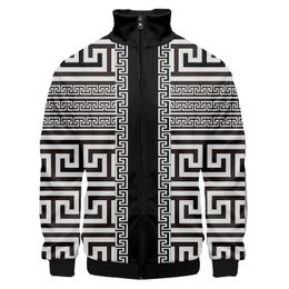 Golden Luxury Baroque Mens Mabel Mabet 3D Imprimé Sweat-shirt Veste de mode Vêtements surdimensionnés HARAJUKU COURTES DE BASEALL Clothing 240429