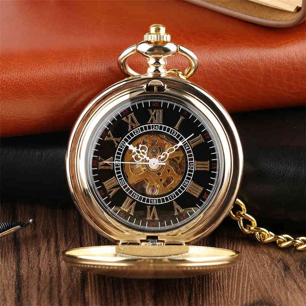 Reloj de bolsillo mecánico dorado con diseño de escudo, cuerda manual, reloj de cadena con colgante Steampunk, para hombres y mujeres, coleccionable