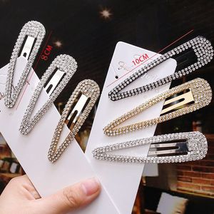 Horquilla de Metal dorado, cinta de goteo de diamante, pinzas para el cabello con diamantes de imitación de cristal geométrico a la moda, accesorios para el cabello para mujer 1831