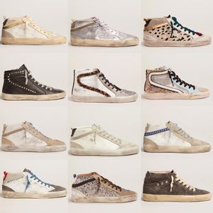 Golden Mid Star Sneakers High-top Shoe Designer Chaussures de sport Classic Leopard Dirty Women Man Trainers