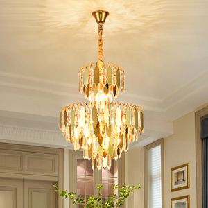 Gouden spiegeloppervlak kristal kroonluchters lichten armatuur led het moderne kristal kroonluchter hotel huis binnen verlichtingsdia50cm helder glanzend