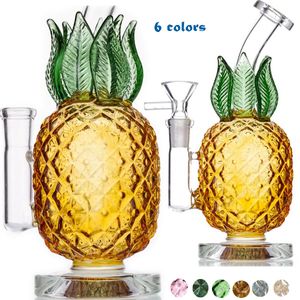 7.9inchs Verre Eau Bong Narguilé Dab Rigs Verre Fumer Pipe Ananas Conception Bongs Avec 14mm Bol