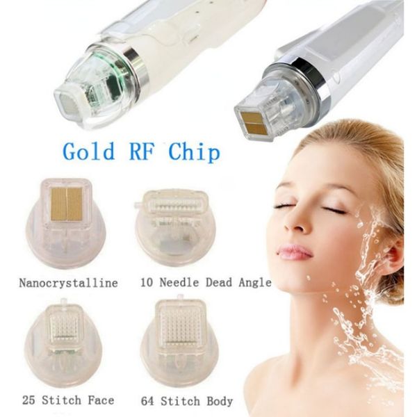 Cartouches d'aiguilles fractionnées Golden Rf Microneedling pour le resurfaçage de la peau avec 10 25 64 broches et aiguilles gratuites en nanomètres Coût 475