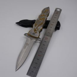 Goldenes Rom-Messer, 420 Edelstahl, Taschenmesser, Camping, Jagd, faltbar, Schweizer Taschenmesser, Multi-Tool, Überlebensmesser mit Nylon-Ummantelung