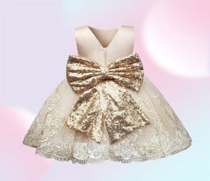Gouden pailletten baby doopjurken tulle prinses jurk evenement feestje 1 jaar babymeisje verjaardag jurken baby doop jurk l1427897