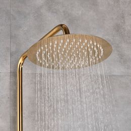 Robinet de douche doré robinet à manche unique 3-voies 8 "Basqueur de douche avec une cash-tolater Sperme de baignoire SPOUT SPOUT