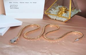 Golden Snake ketting topmerk pure sieraden voor dames slangen hangers dikke ketting fijn aangepaste luxe luxe dierenarmband waistba2752179