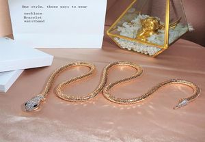 Golden Snake ketting topmerk pure sieraden voor dames slangen hangers dikke ketting fijne aangepaste luxueuze dierenarmband waistba701477