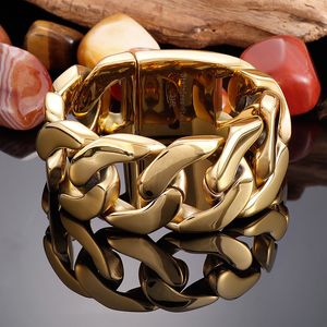 Bracelet ￠ cha￮ne cubaine solide dor￩ massif