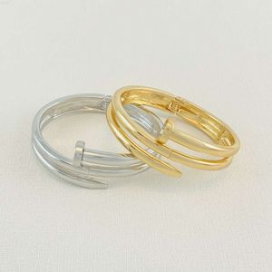 Golden Star Jewelry Bracelets à ongles en alliage plaqué argent et or pour femme