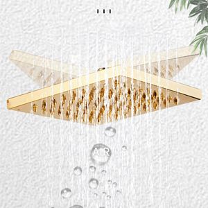 Golden Thermostatic Digital Shower Set Quality Brass Bathtub mélangeur Robinets Spa Pain Shower Head Hot Cold Digital Shower System