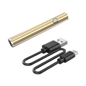 Batterie Golden vape 510 fil Chargeur USB rechargeable préchauffage E cigarette Vapes Batteries avec emballage