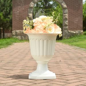 Vase doré en plastique pour mariage, anniversaire, Festival, fête, décoration de site, originalité, Style rétro, Pot de fleur européen en plastique