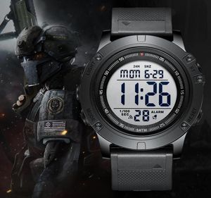 Goldenhour horloges voor mannen buiten sport kijken militair waterdichte digitale horloge heren led multifunction clock alarmreloj hombre t25600509