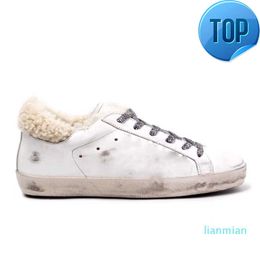 Goldenss Gooses Dirty Shoes Super Star Women Man Sneakers Shoe plush ontwerp Parnas Classic White Do-oude vuile nieuwkomers Casual schoenen