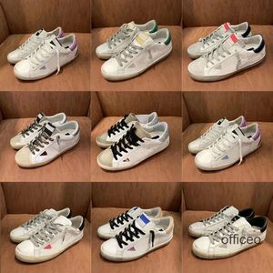 Goldenss Star Super Shoes Designer Femmes Brand Men New Release Italie Sneakers Sequin Classic White Do Old Dirty Casual Shoe Lace Up Woman Ma
