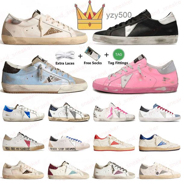 Goldenstar 2023 zapatillas de deporte Doold sucio calzado deportivo nuevo lanzamiento SS Italia marca zapatos Super estrella moda hombres mujeres bola casual cuero blanco golden goose's goode C9RQ