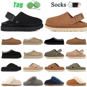 Goldenstar Clog Cross Slides Tazz Tasman Slippers designer laarzen vrouw vlecht Zwart Burnt Olive Driftwood Bruin Winterlaarzen Schoenen Ultra Mini Laarzen Dhgate Hot