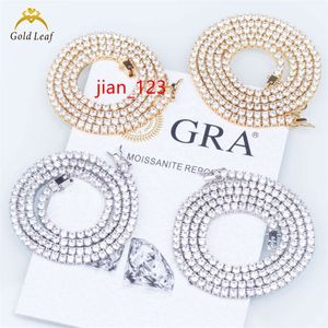 Goldleaf – collier de tennis en diamant gra vvs moissanite, bijoux en argent 925, pour hommes et femmes